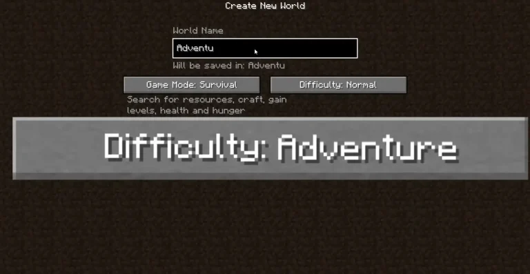 Minecraft Adventure Mode